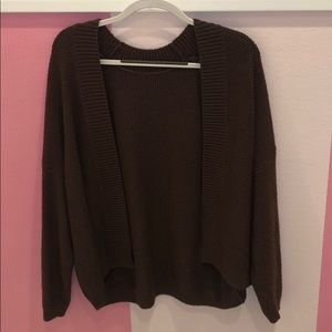 Brown knit cardigan